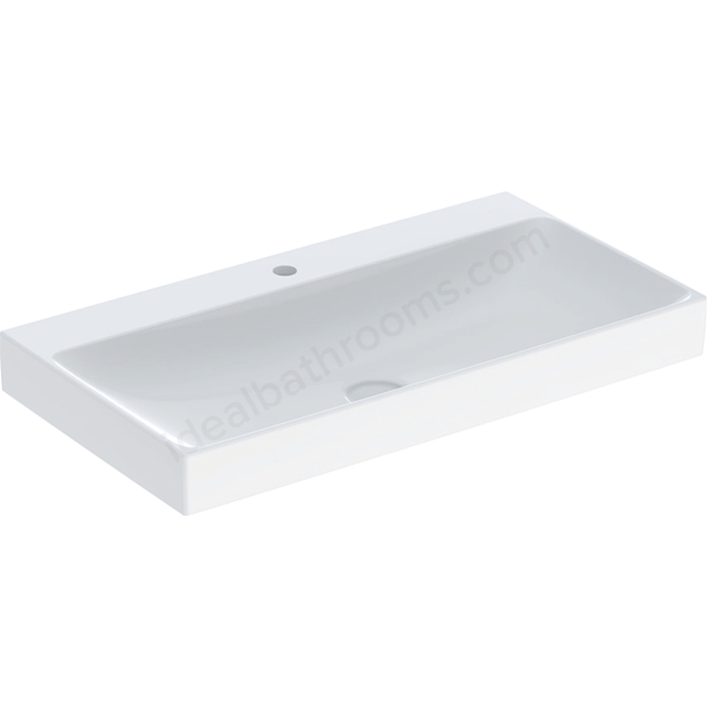 Geberit One Classic Waste 900mm 1 Tap Hole Countertop Basin w/o Overflow - White
