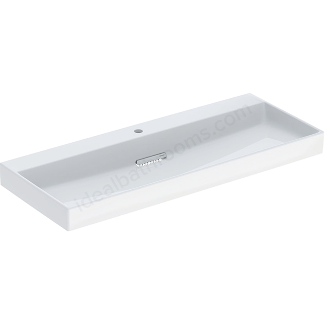 Geberit One Innovative Waste 1200mm 1 Tap Hole Countertop Basin - White