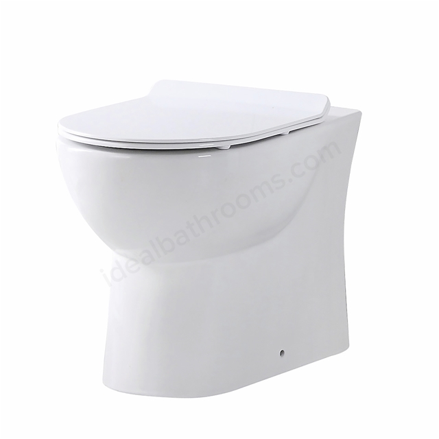 Scudo Belini 510mm x 430mm x 365mm Rimless Back To Wall Pan - White