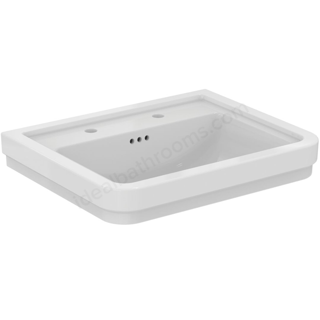 Atelier Calla 60cm 2 taphole basin with overflow; white