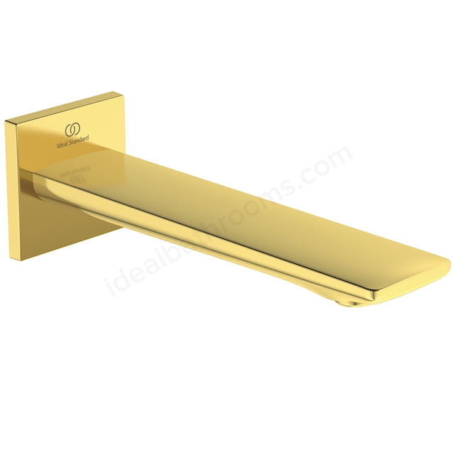 Atelier Conca 160mm wall spout; brushed gold