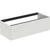 Atelier Conca 120cm wall hung washbasin unit with 1 drawer; no worktop; matt white
