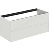 Atelier Conca 120cm wall hung washbasin unit with 2 drawers; no worktop; matt white