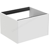 Atelier Conca 60cm wall hung washbasin unit with 1 drawer; no worktop; matt white