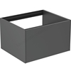 Atelier Conca 60cm wall hung washbasin unit with 1 drawer; no worktop; matt anthracite
