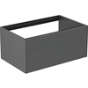 Atelier Conca 80cm wall hung washbasin unit with 1 drawer; no worktop; matt anthracite