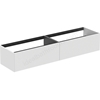 Atelier Conca 200cm wall hung washbasin unit with 2 drawers; no worktop; matt white