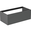 Atelier Conca 100cm wall hung washbasin unit with 1 drawer; no worktop; matt anthracite
