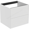 Atelier Conca 60cm wall hung washbasin unit with 2 drawers; no worktop; matt white