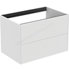 Atelier Conca 80cm wall hung washbasin unit with 2 drawers; no worktop; matt white