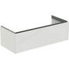 Atelier Conca 120cm wall hung vanity unit with 1 drawer; matt white