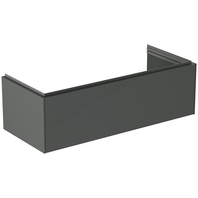 Atelier Conca 120cm wall hung vanity unit with 1 drawer; matt anthracite
