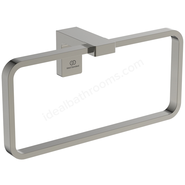 Atelier Towel ring; square; silver storm