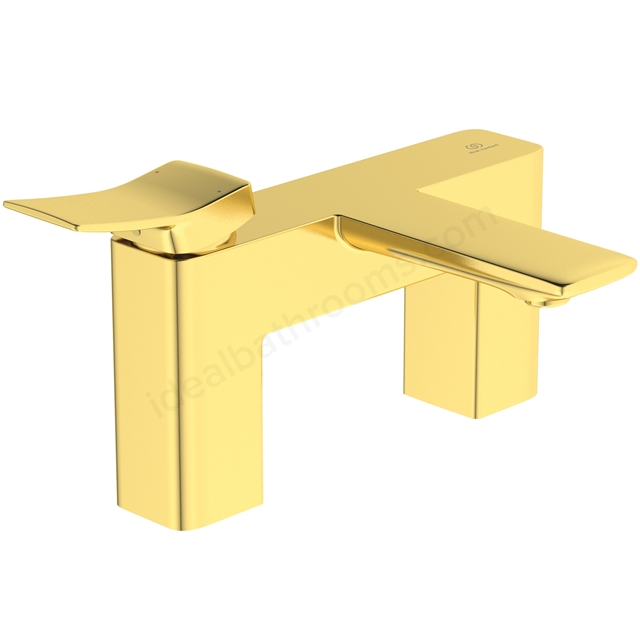 Atelier Conca Single Lever 2 Tap Hole Hole Bath Filler - Brushed Gold