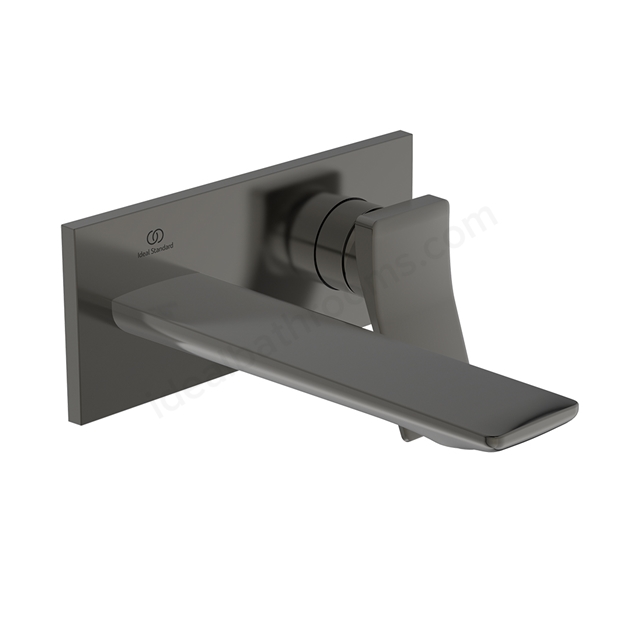 Atelier Conca SL Wall Mounted Basin Mixer; 180mm Spout - Magnetic Grey