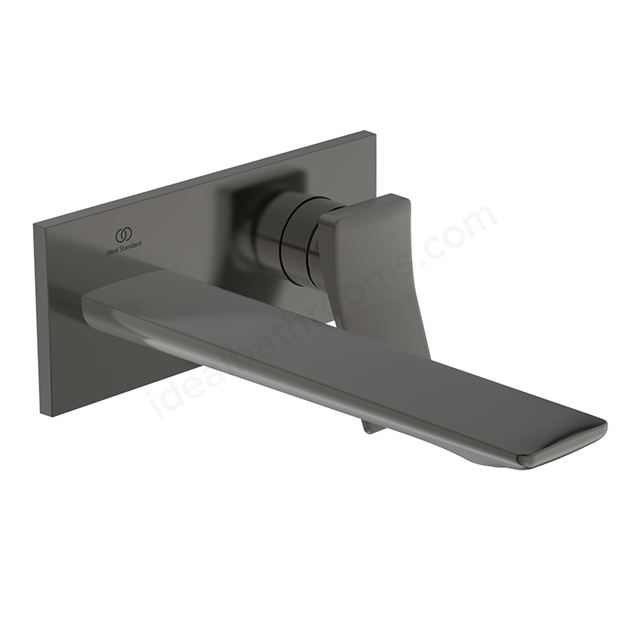 Atelier Conca SL Wall Mounted Basin Mixer; 220mm Spout - Magnetic Grey