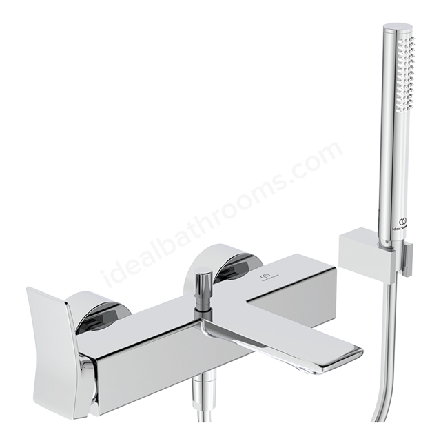 Atelier Conca single lever exposed bath shower mixer with kit; chrome 