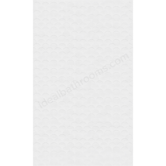 Kinewall White Scalloped Edge 1250mm x 2500mm Panel