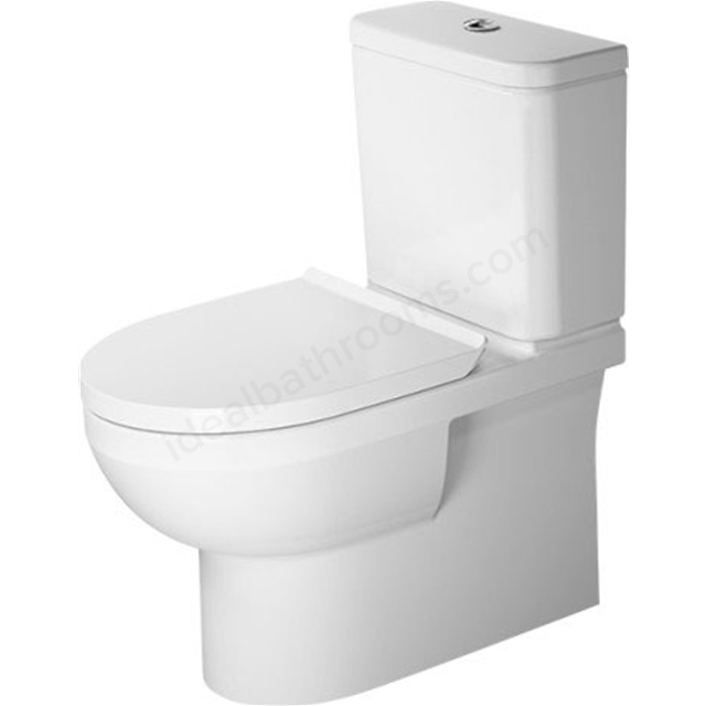 Duravit No.1 Close coupled toilet pan; white; rimless (without cistern); floorstanding