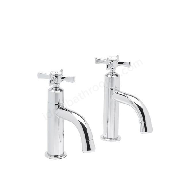 Tavistock Cheltenham; Deck Mounted; 2 Tap Hole Basin Mixers (Pair) - Chrome