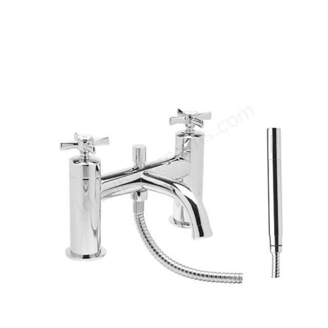 Tavistock Cheltenham 2 Tap Hole Deck Mounted Bath Shower Mixer - Chrome