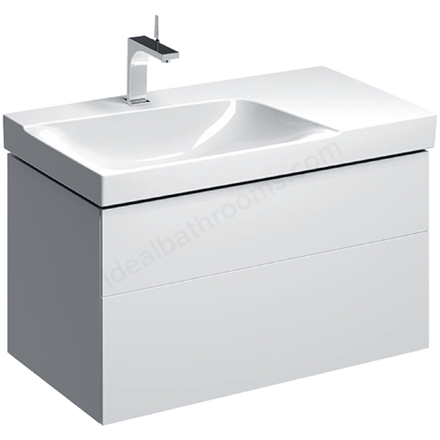 Geberit Xeno2 900mm Basin Unit 2 Drw LH White