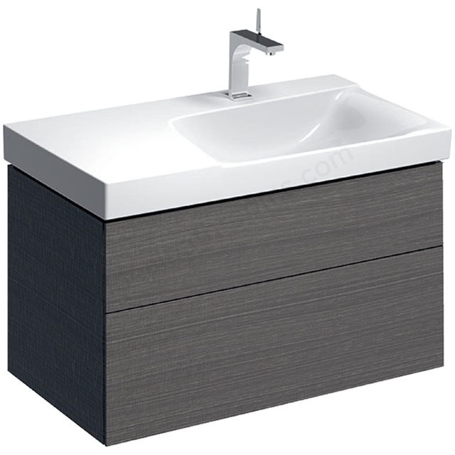 Geberit Xeno2 900mm Basin Unit 2 Drw RH Scul Grey