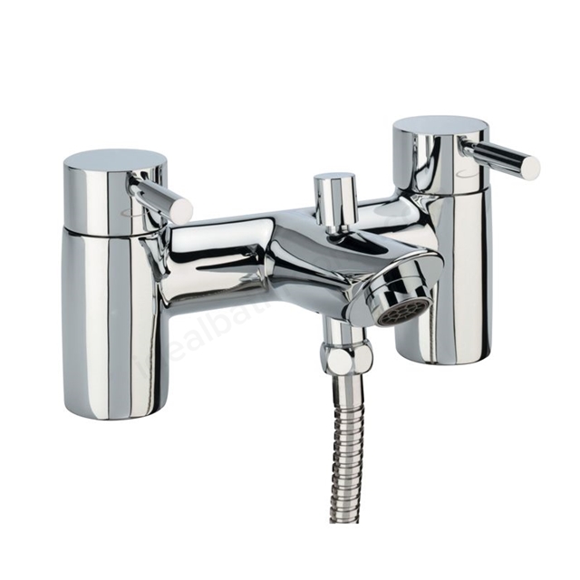 Tavistock Kinetic 2 Tap Hole Deck Mounted Bath Shower Mixer - Chrome