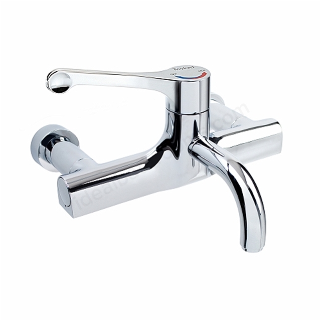 Twyford Sola thermostatic surgeons mixer lever tap; wall mounted; detachable spout 