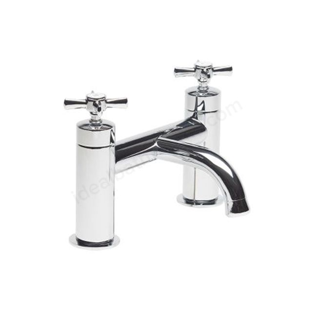 Tavistock Cheltenham 2 Tap Hole Deck Mounted Bath Filler - Chrome