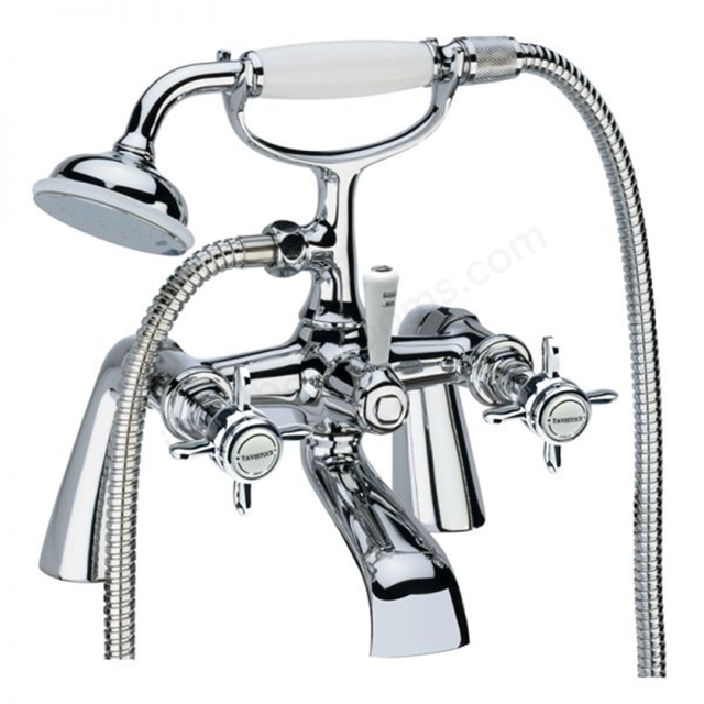 Tavistock Varsity 2 Tap Hole Deck Mounted Bath Shower Mixer - Chrome