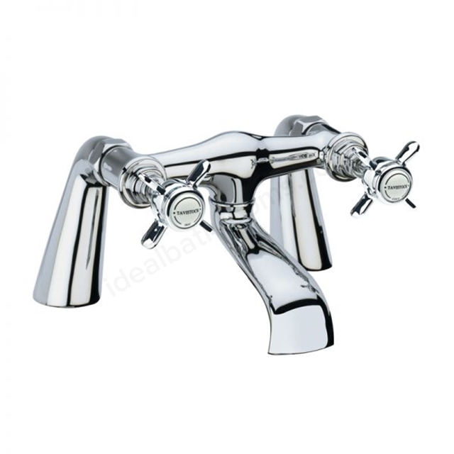 Tavistock Varsity 2 Tap Hole Deck Mounted Bath Filler - Chrome