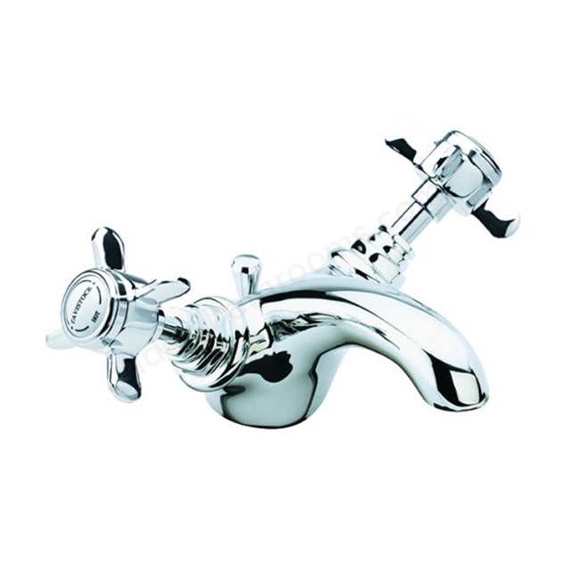 Tavistock Varsity; Deck Mounted; 1 Tap Hole Basin Mixer with Pop Up Waste - Chrome