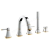 Grohe Grandera 2 Handle 5 Tap Holes Bath Combination - Chrome/Gold