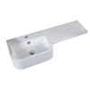 Tavistock Match 1000mm Countertop Basin; Left; 1 Tap Hole - White