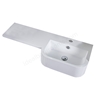 Tavistock Match 1000mm Countertop Basin; Right; 1 Tap Hole - White