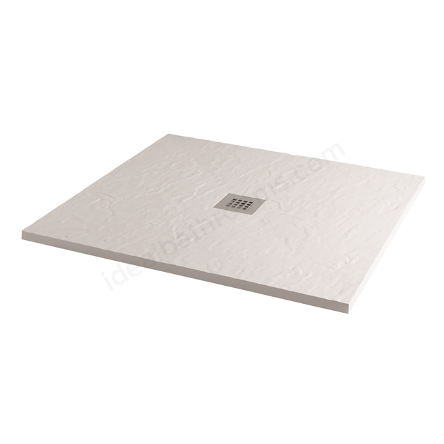 MX Trays Minerals 900mm x 900mm Ice White Square Minerals Shower Tray