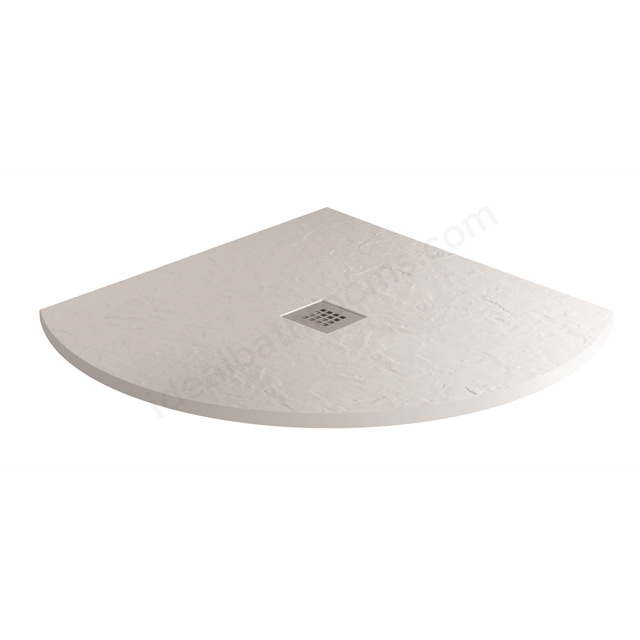 MX Trays Minerals 800mm x 800mm Ice White Minerals Quadrant Shower Tray 550 Radius