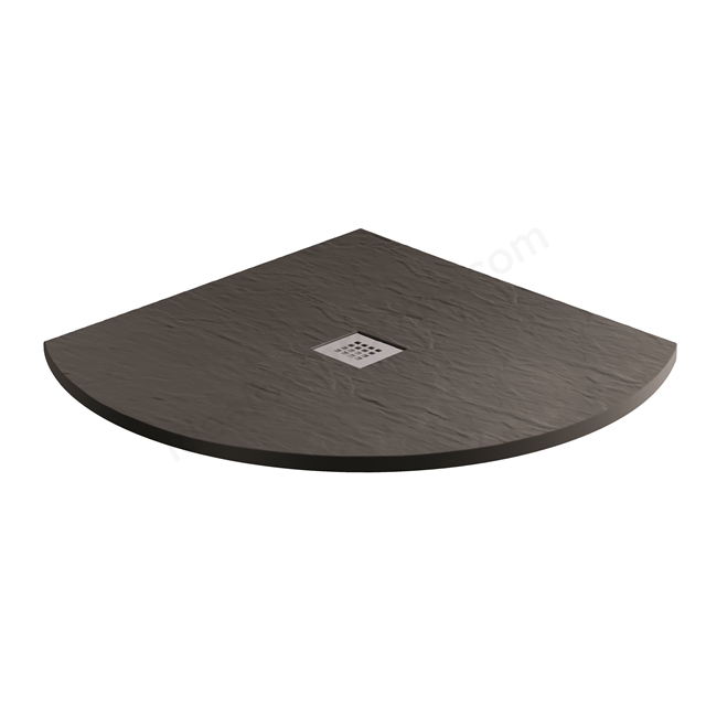 MX Trays Minerals 800mm x 800mm Jet Black Minerals Quadrant Shower Tray 550 Radius