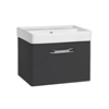 Tavistock Compass 500mm Wall Mounted Vanity Unit; 2 Doors - Gloss Clay