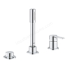 Grohe Lineare 3 Tap Holes Single Lever Bath Combination - Chrome