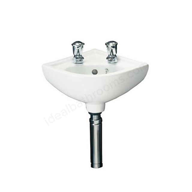 RAK Ceramics Compact 360mm Corner Basin 2 Tap Holes