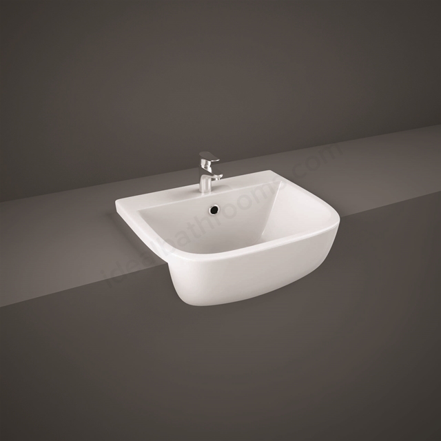 RAK Ceramics Series 600 420mm Semi Recessed Basin 2 Tap Holes