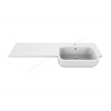 1200mm Standard Isocast Semi-Countertop Basin & Worktop - Right Hand