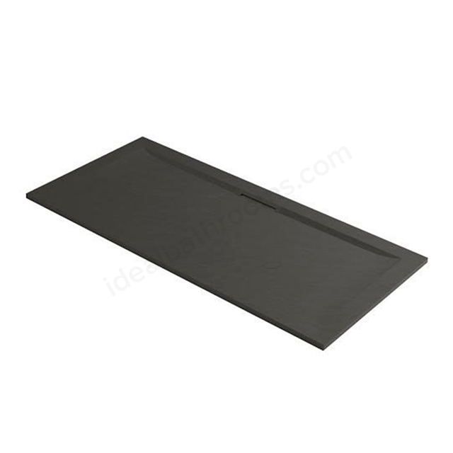 Mira 1600mm x 800mm Rectangle Shower Tray; 0 Upstands - Slate