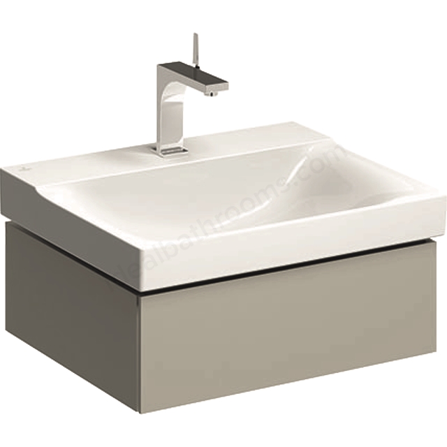 Geberit Xeno2 600mm washbasin unit 1 drawer grey