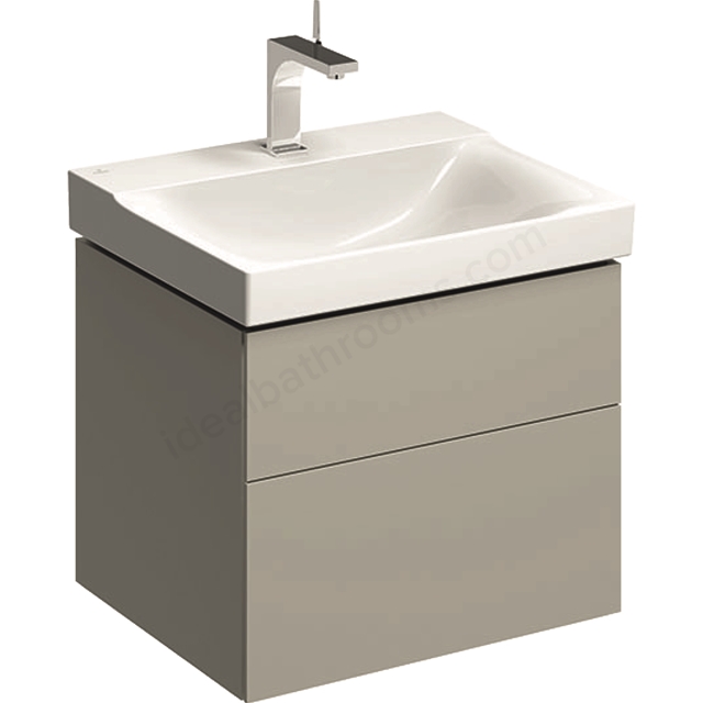 Geberit Xeno2 600mm washbasin unit 2 drawer grey