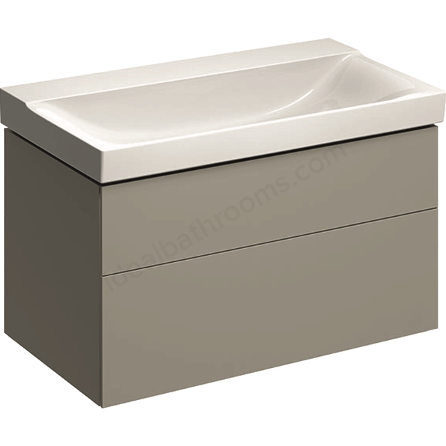 Geberit Xeno2 900mm washbasin unit 2 drawer grey