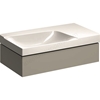 Geberit Xeno2 900mm washbasin unit 1 drawer for basin with RH shelf grey