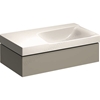 Geberit Xeno2 900mm washbasin unit 1 drawer for basin with LH shelf grey